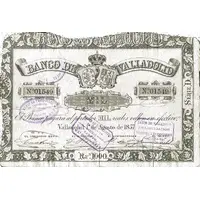 1000 Reales de Vellón Banco de Valladolid Default Category Banknotes Europe Spain Spain