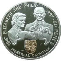 50 Pence - Elizabeth II Montreal Olympics, Silver Proof Issue
