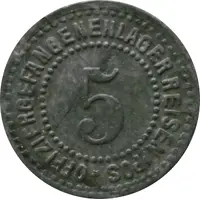 5 Pfennig - Reisen in Posen Offiziergefangenenlager