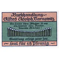 15 Pfennig Buchhandlung Alfred Adolph