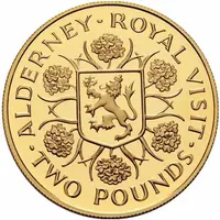 2 Pounds - Elizabeth II Royal Visit, Gold Proof Issue
