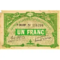 1 Franc - Chambre de Commerce et Ville d'Orléans 45