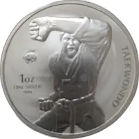 1 oz Silver Korea Taekwondo
