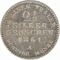 2 1/2 Silbergroschen - Alexander Charles Joint Coinage