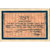 75 Pfennigs Landesbürgerrat Schleswig-Holstein