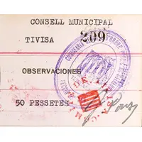 50 Pesetas Tivissa