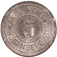 5 Pfennig - Rosenberg i. O. Andr. Pemsel