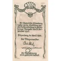 50 Heller Sitzenberg