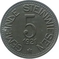 5 Pfennig - Steinwiesen