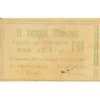 1 Peseta Villanueva de la Serena