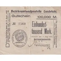 100 000 Mark Landstuhl, Bezirksamtsaußenstelle