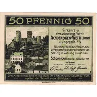 50 Pfennig Verkehrs- und Verschönerungs-Verein Schoenecken-Wetteldorf und Umgegend