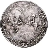 1 Thaler - Jacob Kettler Mitau, large shields