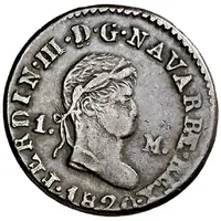 1 Maravedi - Fernando VII laureated head