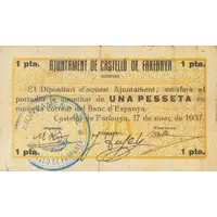 1 Peseta Castelló de Farfanya