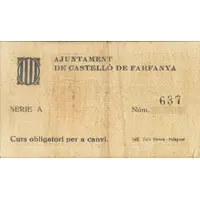 1 Peseta Castelló de Farfanya