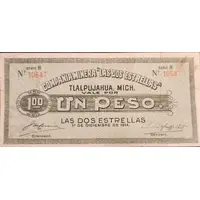 1 Peso Compañía Minera 'Las Dos Estrellas'
