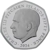 50 Pence - Charles III By Land, Colored