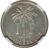 1 Franc - Albert I Essai, French text