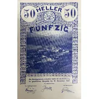 50 Heller Lilienfeld, Blue isue