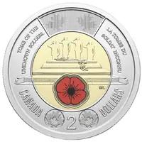 2 Dollars - Charles III Tomb of the Unknown Soldier, colourized