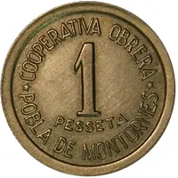 1 Peseta - Cooperativa Obrera
