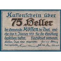 75 Heller Kössen in Tirol