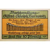 10 Pfennig Buchhandlung Alfred Adolph