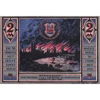 2 Marks MIAMA, Mitteldeutsche Ausstellung für Siedelung Sozialfürsorge und Arbeit Magdeburg 1922