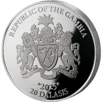 20 Dalasis Lions silver coin