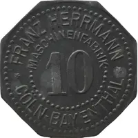 10 Pfennig - Cöln-Bayenthal Franz Herrmann Maschinenfabrik