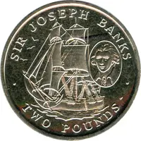 2 Pounds - Elizabeth II Sir Joseph Banks
