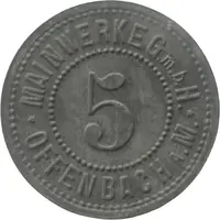 5 Pfennig - Offenbach Mainwerke G.m.b.H.