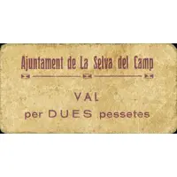 2 Pesetas La Selva del Camp