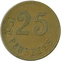25 Pesetas - Cooperativa La Unió