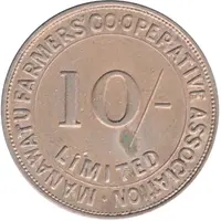 Token - Manawatu Farmer's Co-Operative Association 10 Shillings