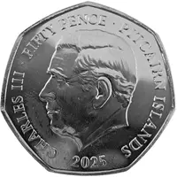 50 Pence - Charles III Victory & Olive Branch