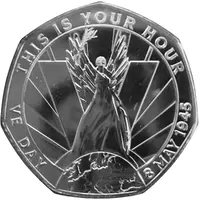 50 Pence - Charles III Victory & Olive Branch