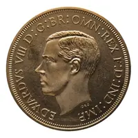 Fantasy Coin - 1 Crown Edward VIII Pattern, Golden Alloy