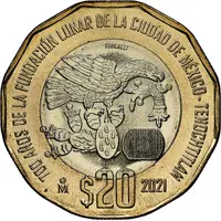 20 Pesos Foundation of Mexico-Tenochtitlan