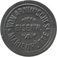 2 Pfennig - Grossauheim von Arnim'sches Eisenw. Marienhütte
