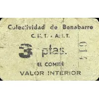 3 Pesetas Benabarre