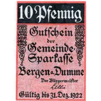10 Pfennig Gemeinde-Sparkasse