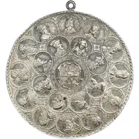 Medal - Saxon Union Days Silver-plated cast tin