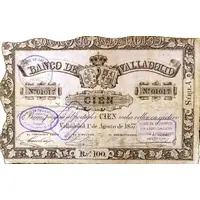 100 Reales de Vellón Banco de Valladolid Default Category Banknotes Europe Spain Spain