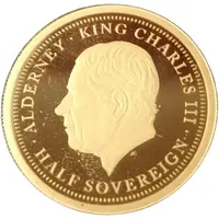 1/2 Sovereign - Charles III Queen Elizabeth II Centenary