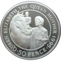 50 Pence - Elizabeth II Queen Mother, Silver Proof Issue