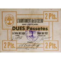 2 Pesetas La Selva del Camp