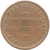 1/2 Penny - Jno. Andrew and Co Melbourne,Victoria