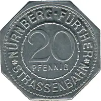 20 Pfennig - Karlsbrücke Nürnberg-Fürth